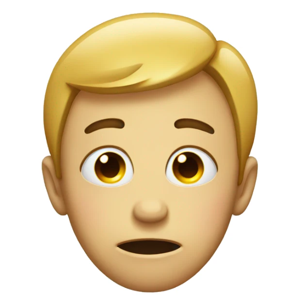 crying emoji with a smile but tired eyes sticker