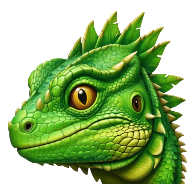 iguana's face  with the eyes that have like swirls sticker