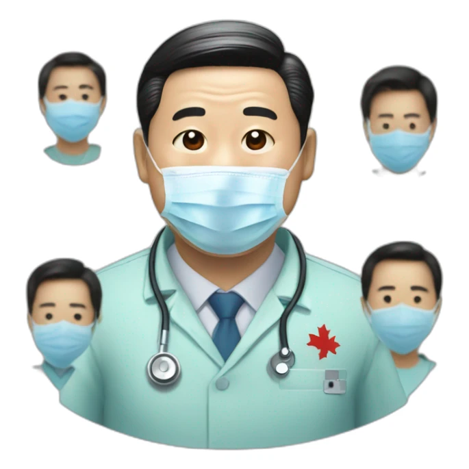 Xi Jinping in a Medical masks sticker