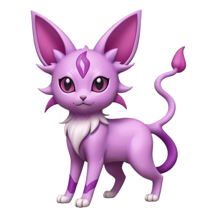 -Espeon-Skitty-Pokémon-Fakémon-hybrid-creature (full body) sticker