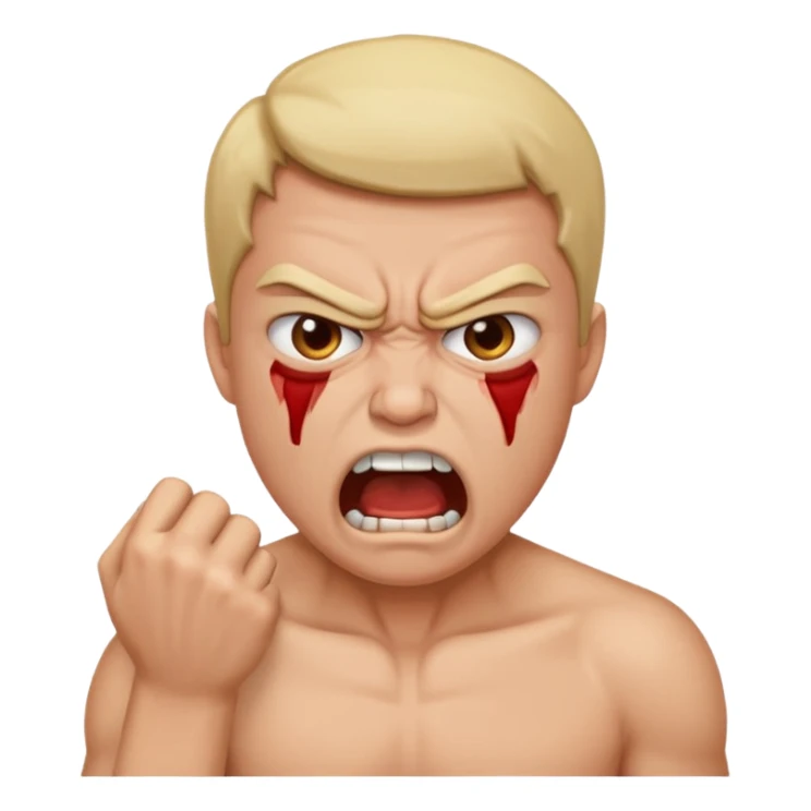 Person choking themselves with angry look an themselves sticker