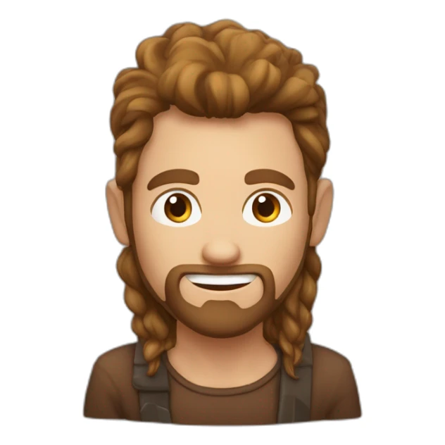 Een vreemde man met bruin haar die lang is met een zonebril sticker