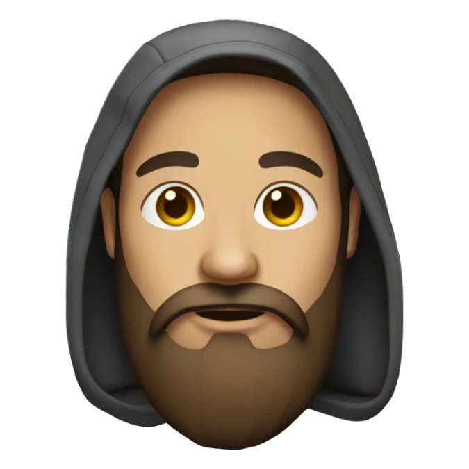 BRUNETTE WITH A LONG BEARD Wearing a hoodie  sticker