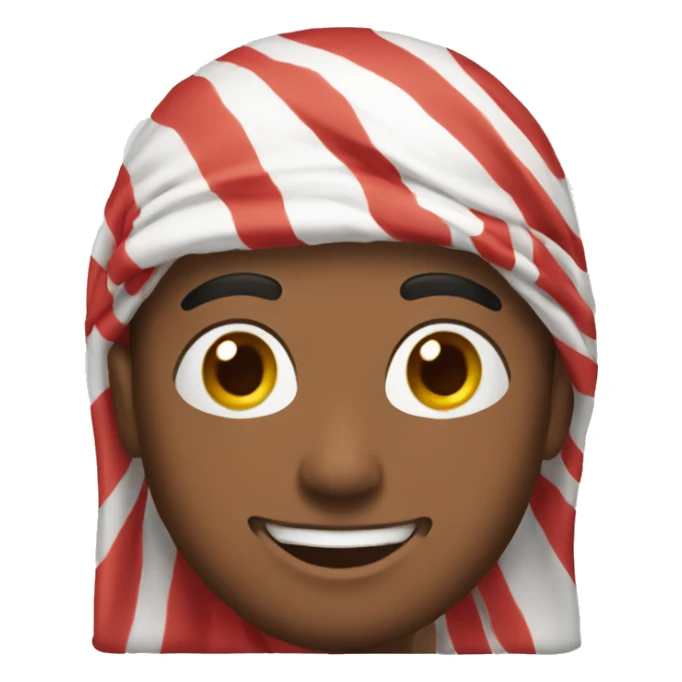 an arabian bro with red-white headscarf smiling sticker