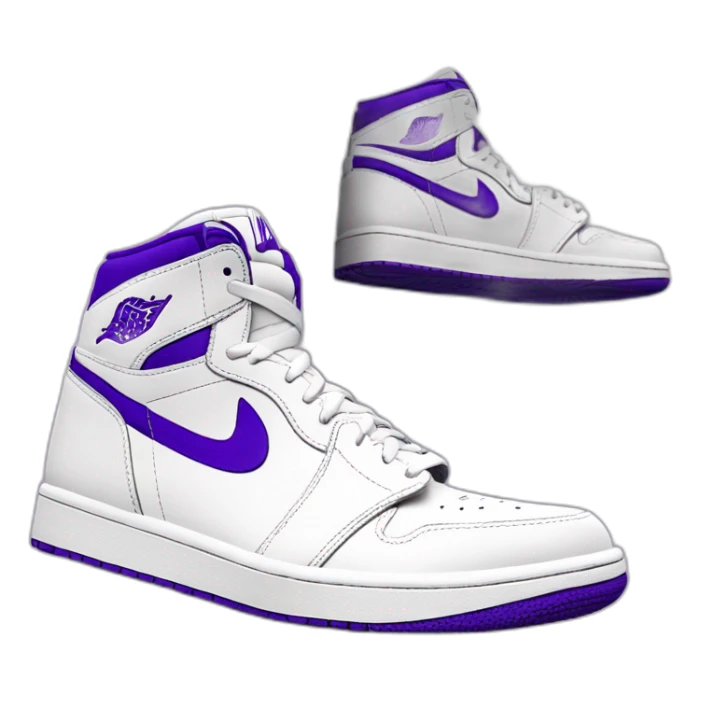 nike-air-jordan-1-purple-and-white-logo-store-3d-render sticker