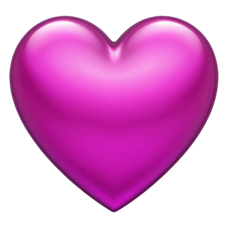 heart with a metallic magenta finish sticker