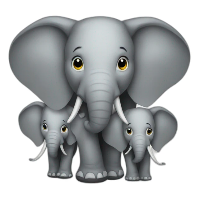 Three heads elephant sticker