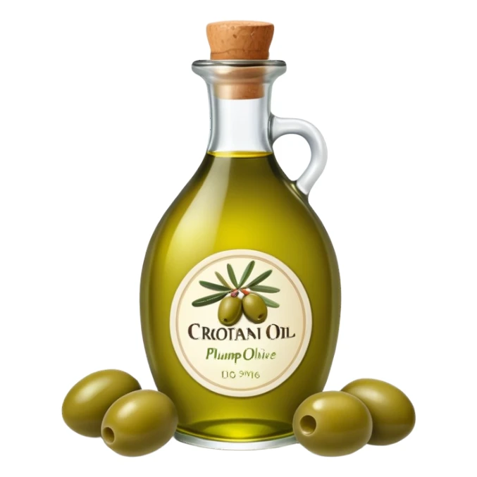 green olives and croatian olive oil bottle sticker