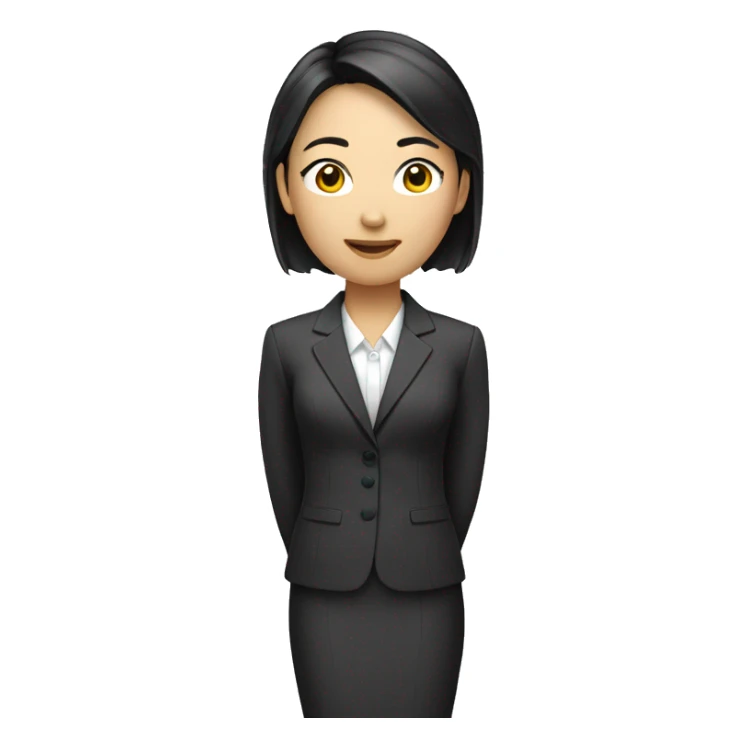 smart female asian wearing formal suit sticker