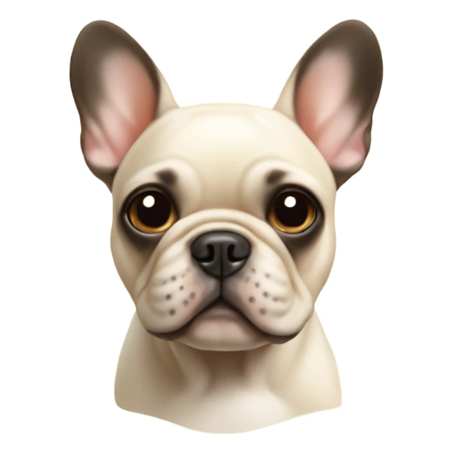 French Bulldog cream colored sticker