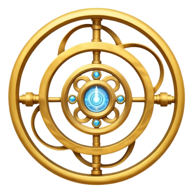 A time turner from harry potter with magic swirls around it  sticker