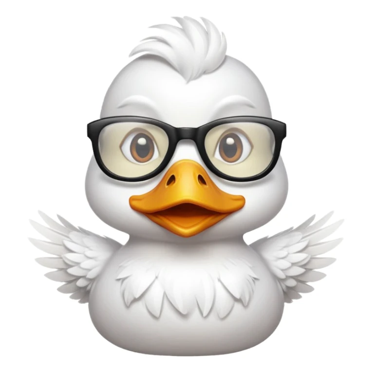 duck with glasses sticker