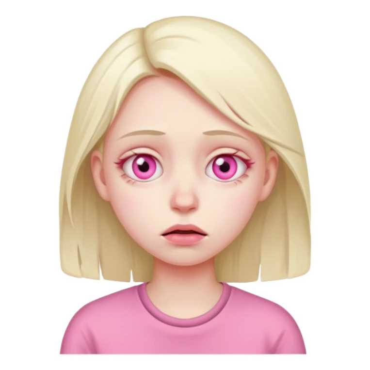 Girl with pink eye (the sickness) sticker