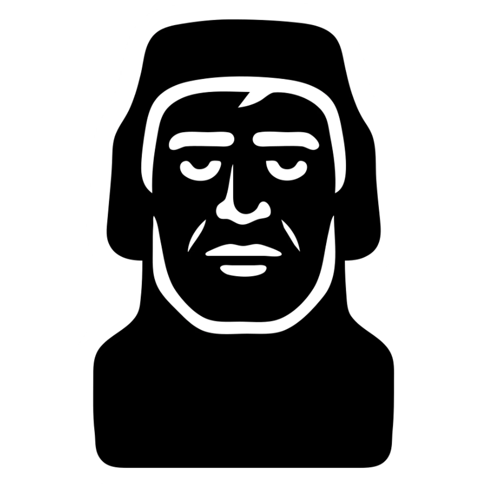 Moai statue with the face of Han Solo sticker