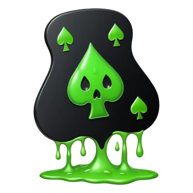 Black ace of spades drippy slimey effect sticker