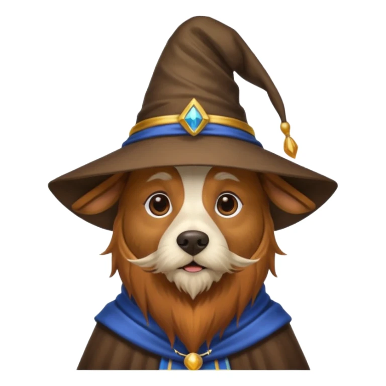 Dog wizard sticker