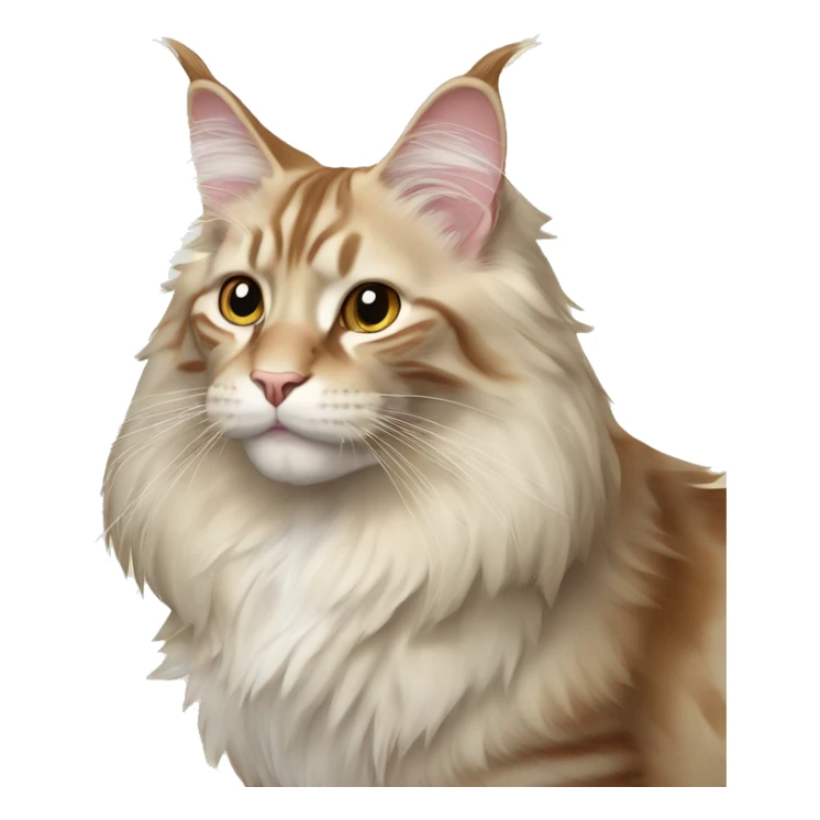 cream coloured maine coon with large paws sticker