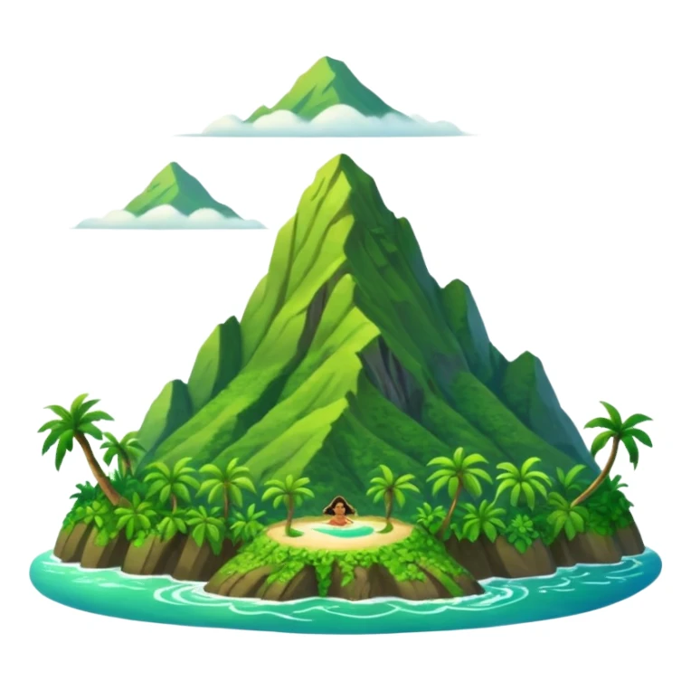 Te fiti island mountain Moana Disney  sticker