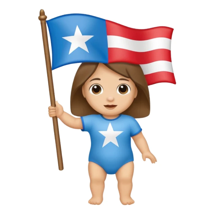 The baby blue Puerto Rican flag sticker