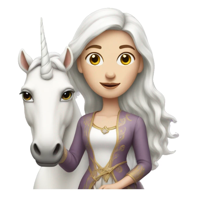 white lady with unicorn sticker