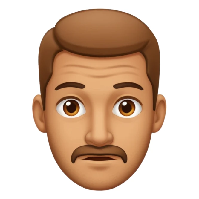 an ugly guy with an admiring look on hisface sticker