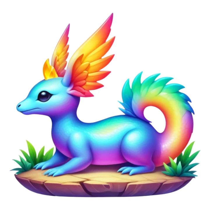 divine complex colorful bright vibrant aesthetic-scenic-Fakémon-creature sticker