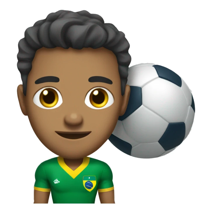 I am a fit football player from Brazil.  sticker