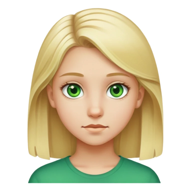 niña de 13 años rubia con ojos verdes sticker