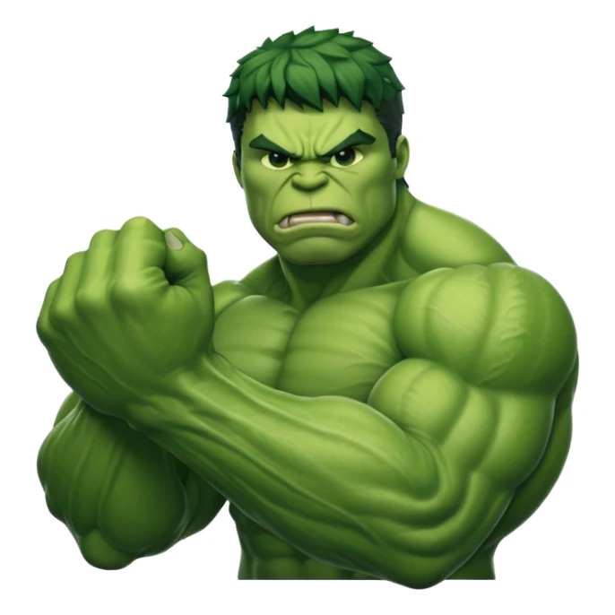 big muscular green hulks fist  sticker