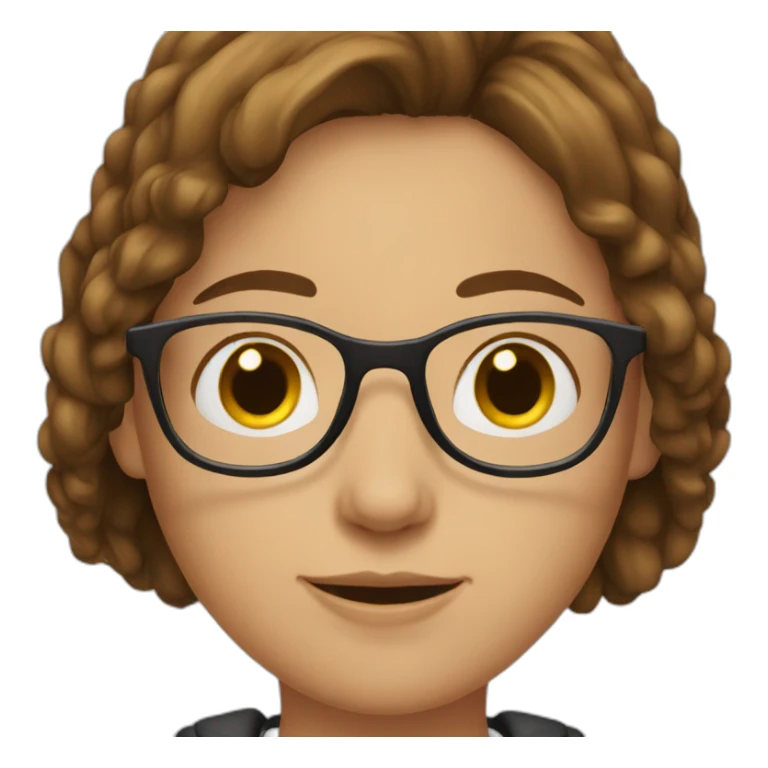 girl-with-brown-hair-and-round-glasses sticker