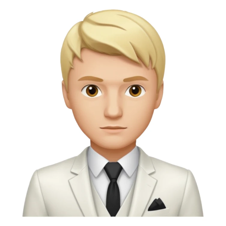 Nick Carter with white suit, blonde hair sticker