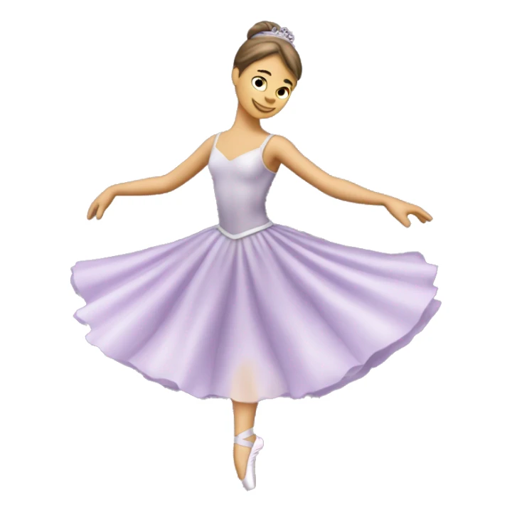 Ballerina che fa un passo di danza classica in indossando un abito lilla e argento sticker
