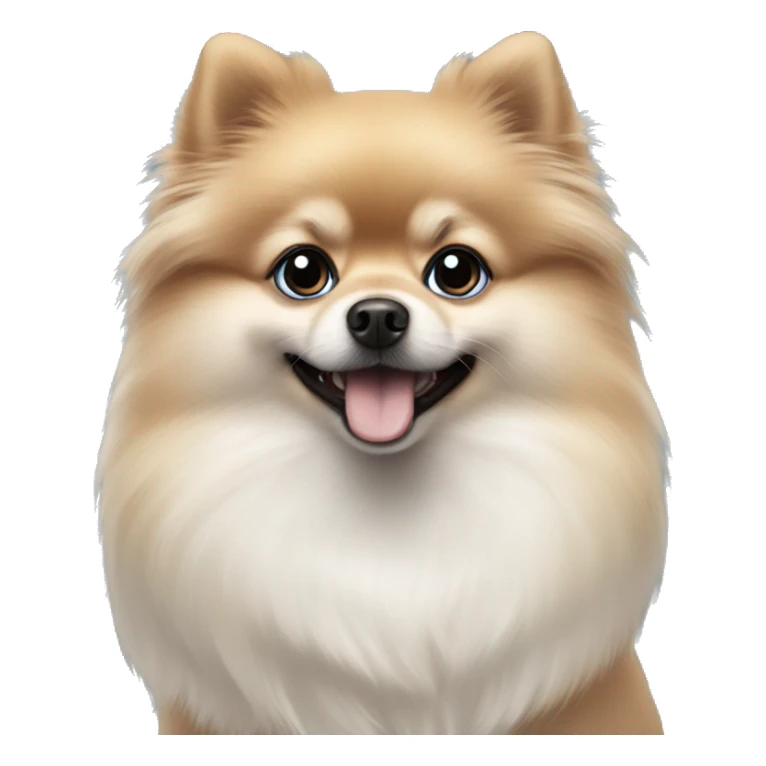 pomeranian grey with black spots one blue eye and one brown eye sticker