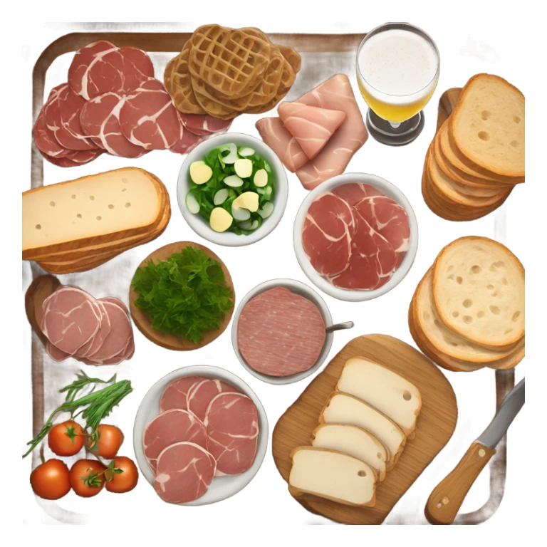 sandwich charcuterie with a beer sticker