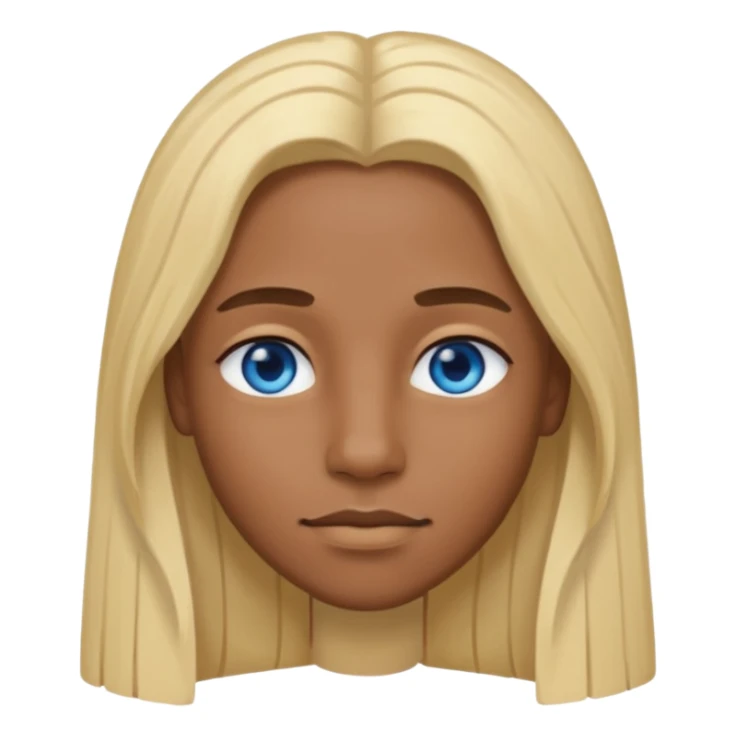 mavi gözlü uzun sarı saçlı zenci sticker