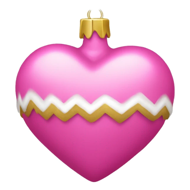 pink heart shaped christmas ornament  sticker