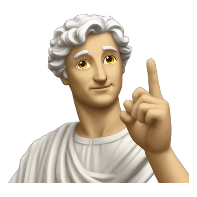 italian statue doing pinched fingers sticker