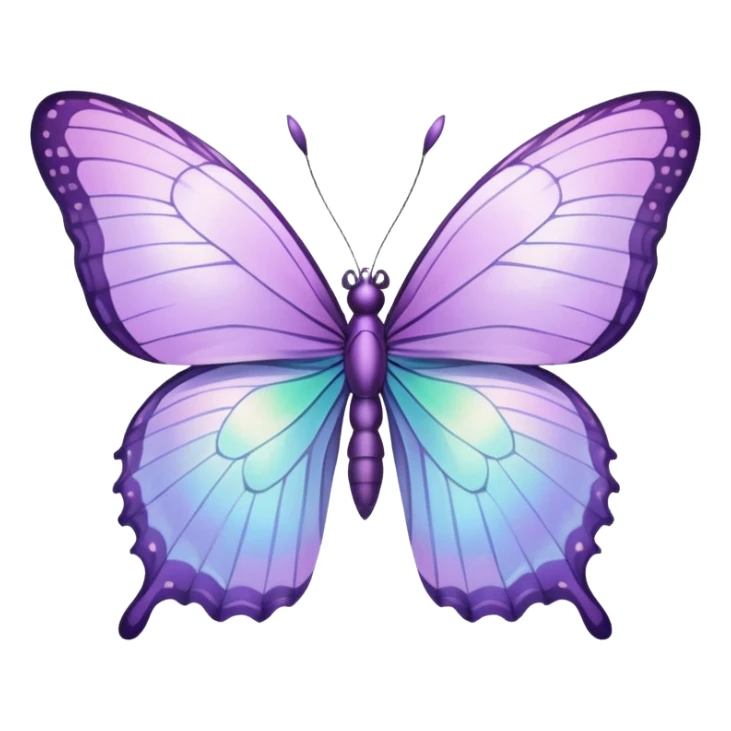 Pastel lilac iridescent butterfly sticker