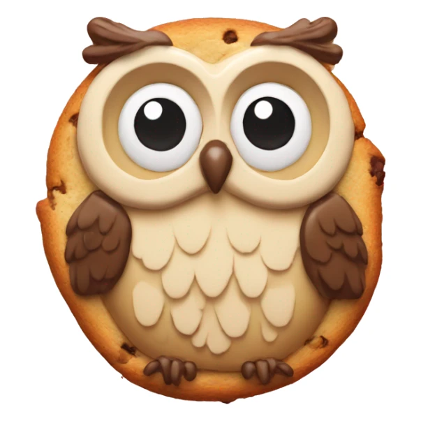 one Cookie in the shape of an owl sticker
