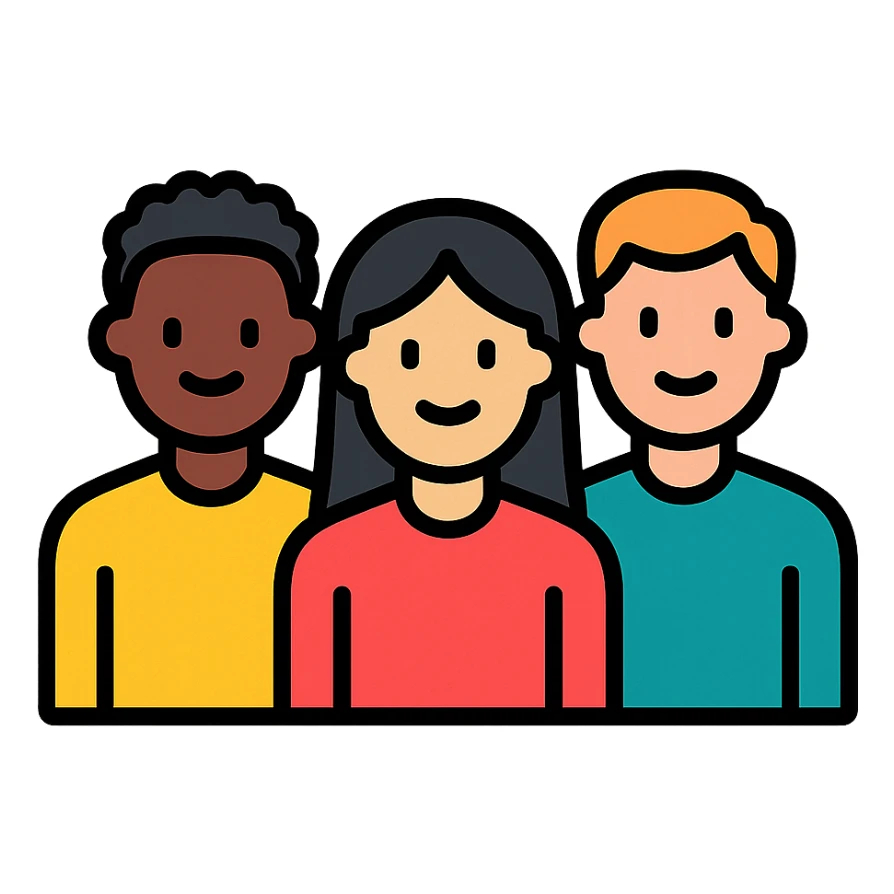 diverse group of people sticker