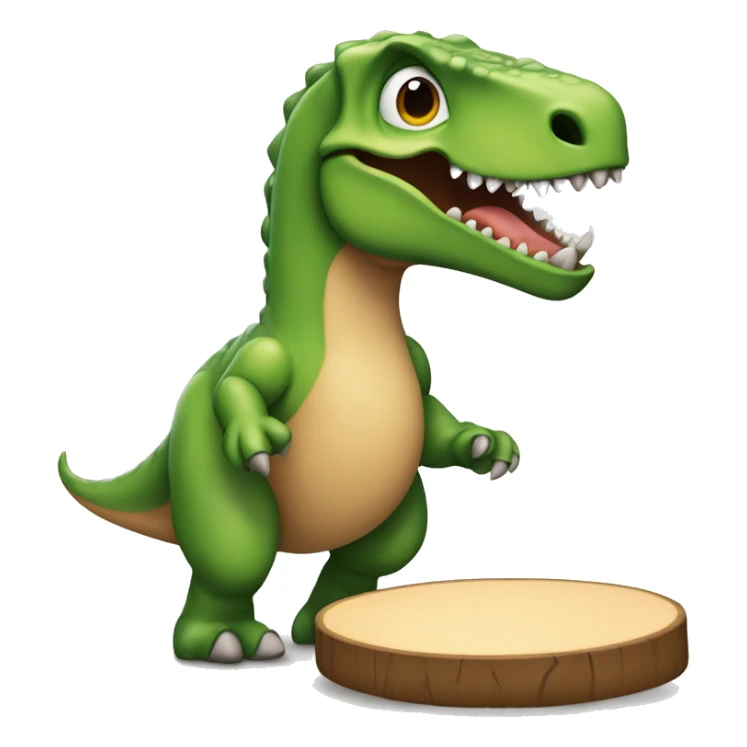 Dinosaurio montando tabla de sorft sticker