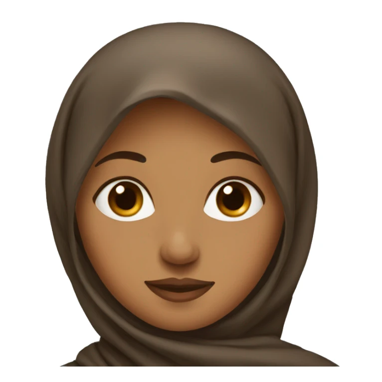 brown woman with brown hijab sticker