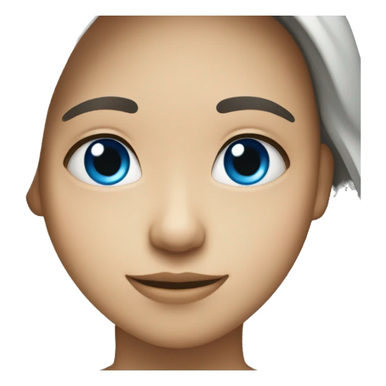 with small blue heart around face  sticker