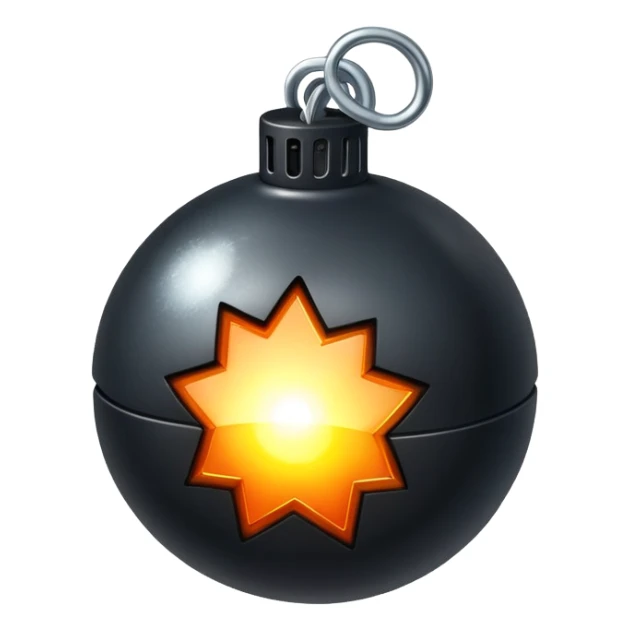 cartoon bomb with a sparkling fuse sticker