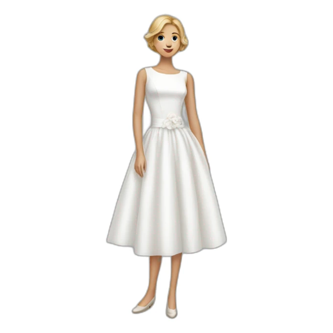White dress sticker