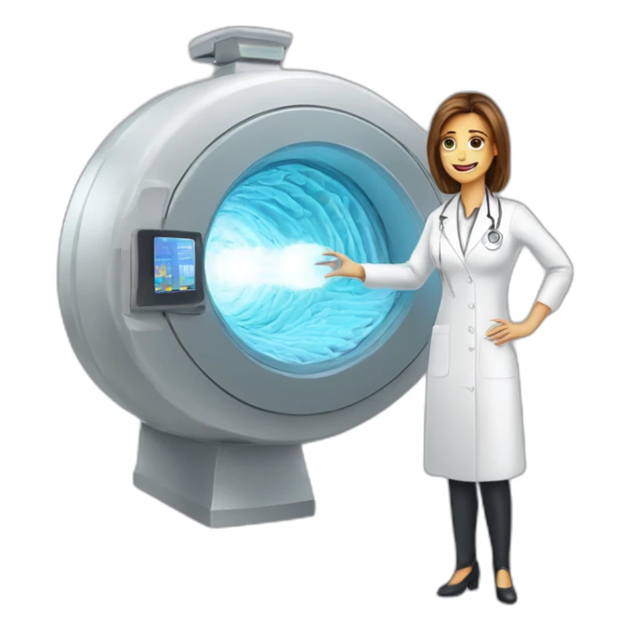 Posh-Radiologist-performing-breast-mri-to-leni-klum sticker