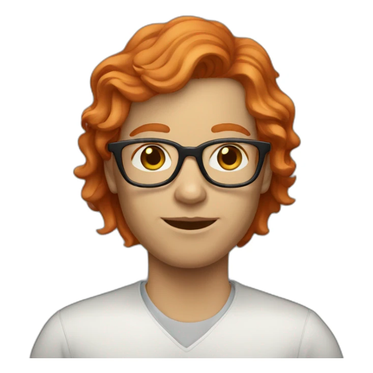 ginger-white-swiss-person-red-hair-glasses sticker
