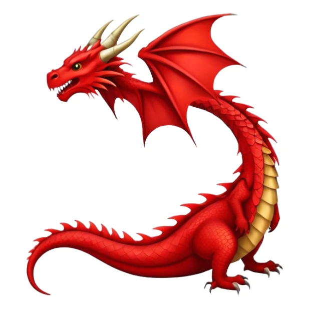 red dragon tail  in game of thrones style sticker