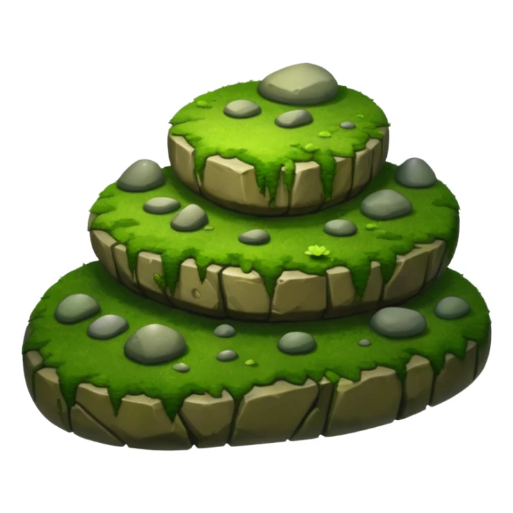 A patch of bright moss covering smooth forest stones.









































 sticker