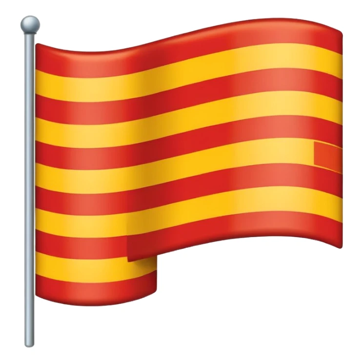Flag emoji with 1:1 yellow red colour sticker